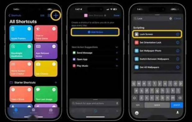 桓台苹果14锁屏维修店分享iPhone14升级iOS16.4后如何创建锁屏快捷方式 