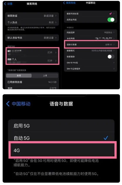 桓台苹果手机维修分享iPhone14如何切换4G/5G? iPhone14 5G网络切换方法 